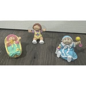 1984 Vintage Cabbage Patch Kid Mini Figures PVC Rare Lot Of 3